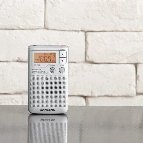Sangean-DT-250-Pocket-Radio-Table